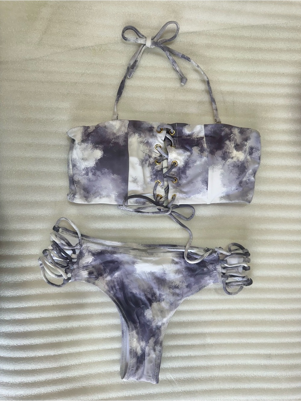 Chaser Purple & White Watercolor Bikini Set